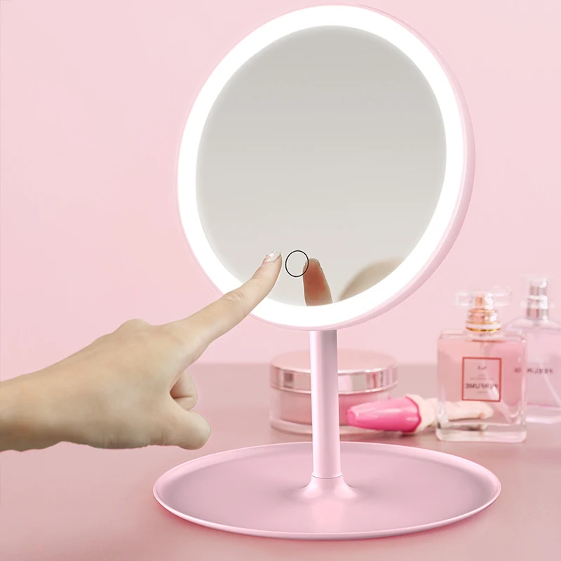 QDRR Makeup mirror with led light Dressing table beauty ring Beauty Tools For Photo fill small mirrors | Обустройство дома