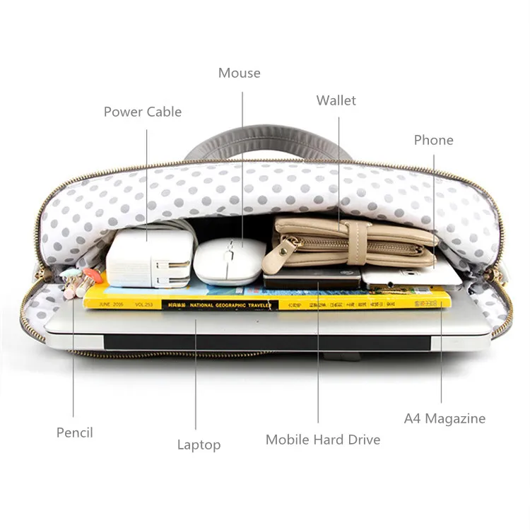 Waterproof Fashion Womens Briefcases Laptop Bags Document Storage Handbag portable Office Travel Organize Pouch