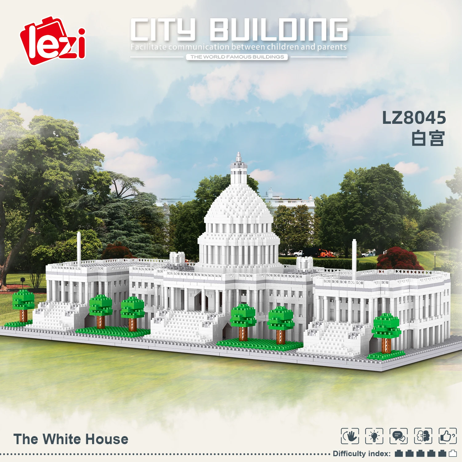 

White House Architecture Building Set Model Kit STEAM Construction Toy Gift for Kids and Adults (3796 PCS)