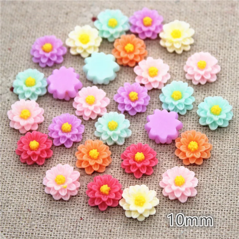 

10-18mm Mix Colors Resin Daisy Flower Flatback Cabochons DIY Craft Home Decoration Accessories