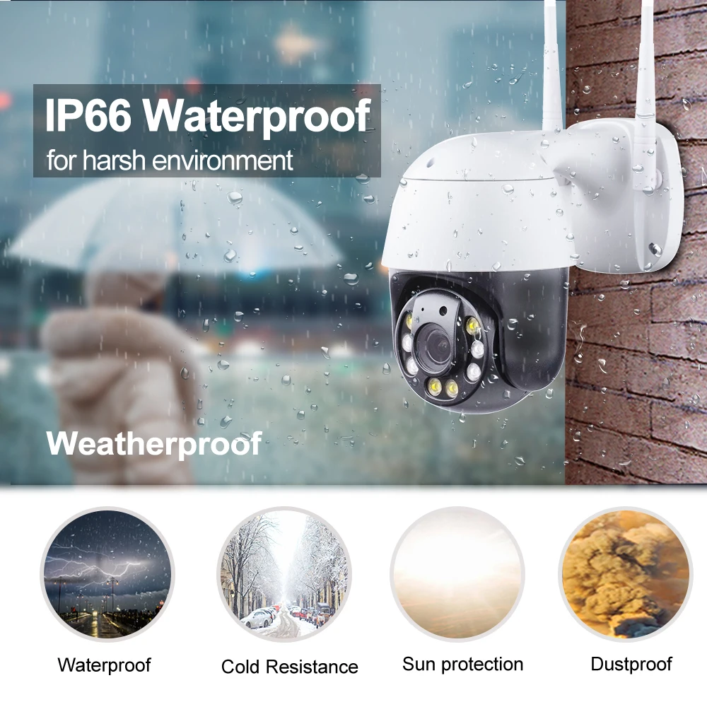 IP-камера Smart 2 5 мини-Купол PTZ дюйма 1080P МП 3 Мп двустороннее аудио ИК 50 м