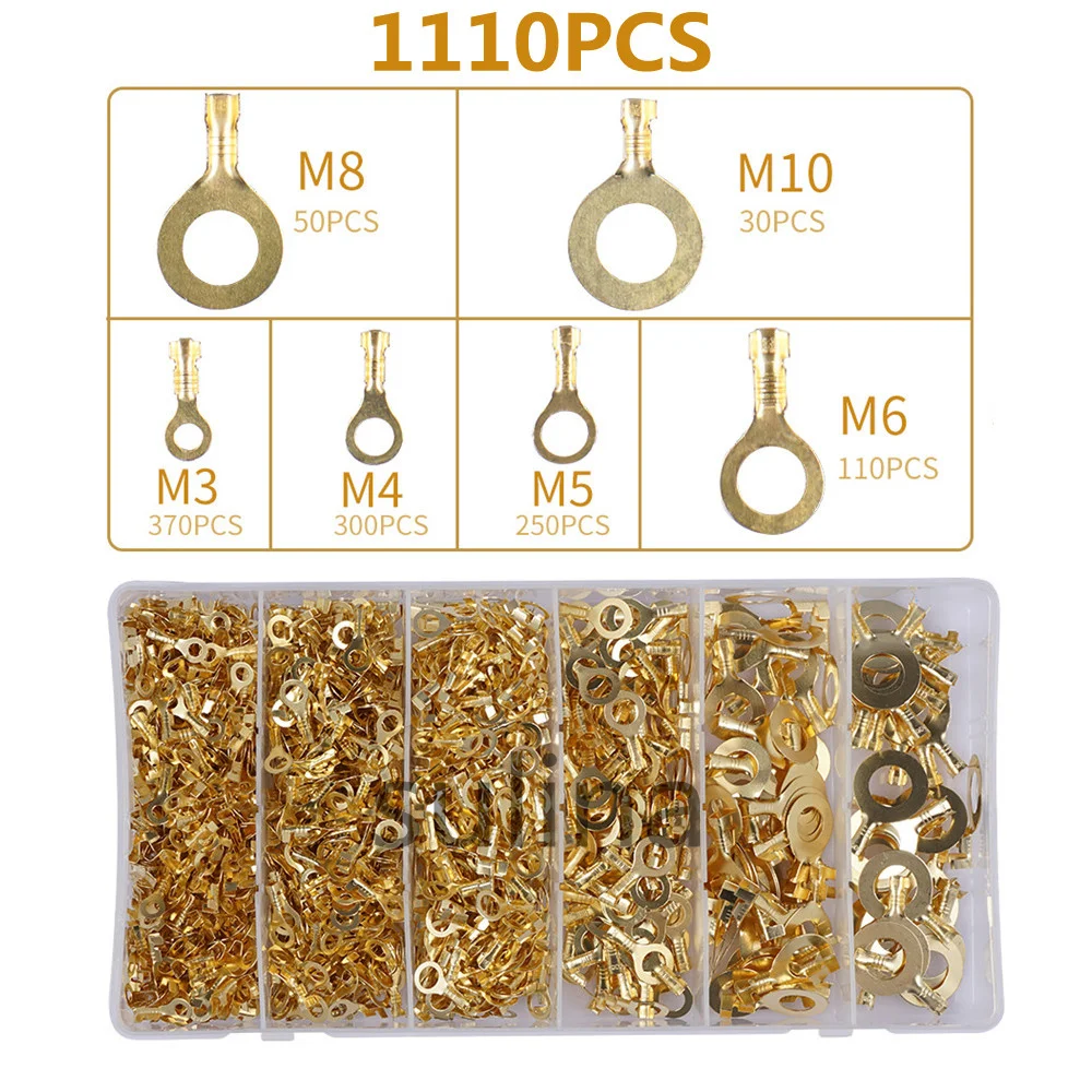 

Клеммная колодка M3/M4/M5/M6/M8/M10, клеммные наконечники круглого типа, холоднопрессованный проводной соединитель, медный язычок, проводной нос, ...