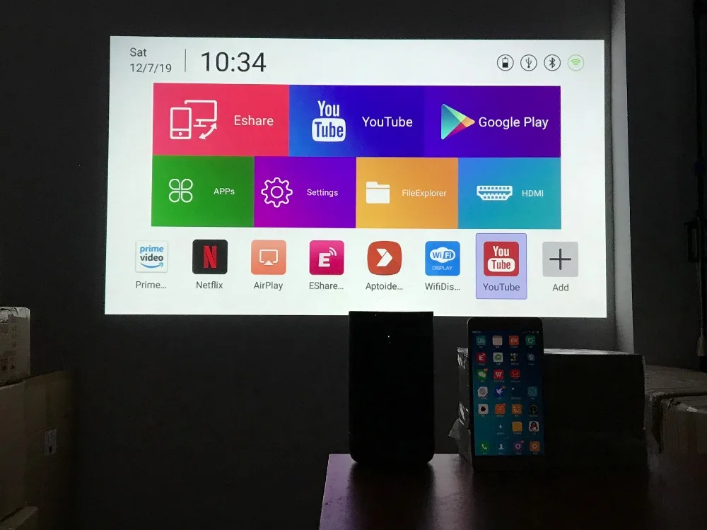 Smartldea D29 native1920x1080 Full HD проектор Android 7,0(2 ГБ+ 16 Гб) 5G, Wi-Fi, домашний проектор Поддержка 4K 3D зум Видео Beamer