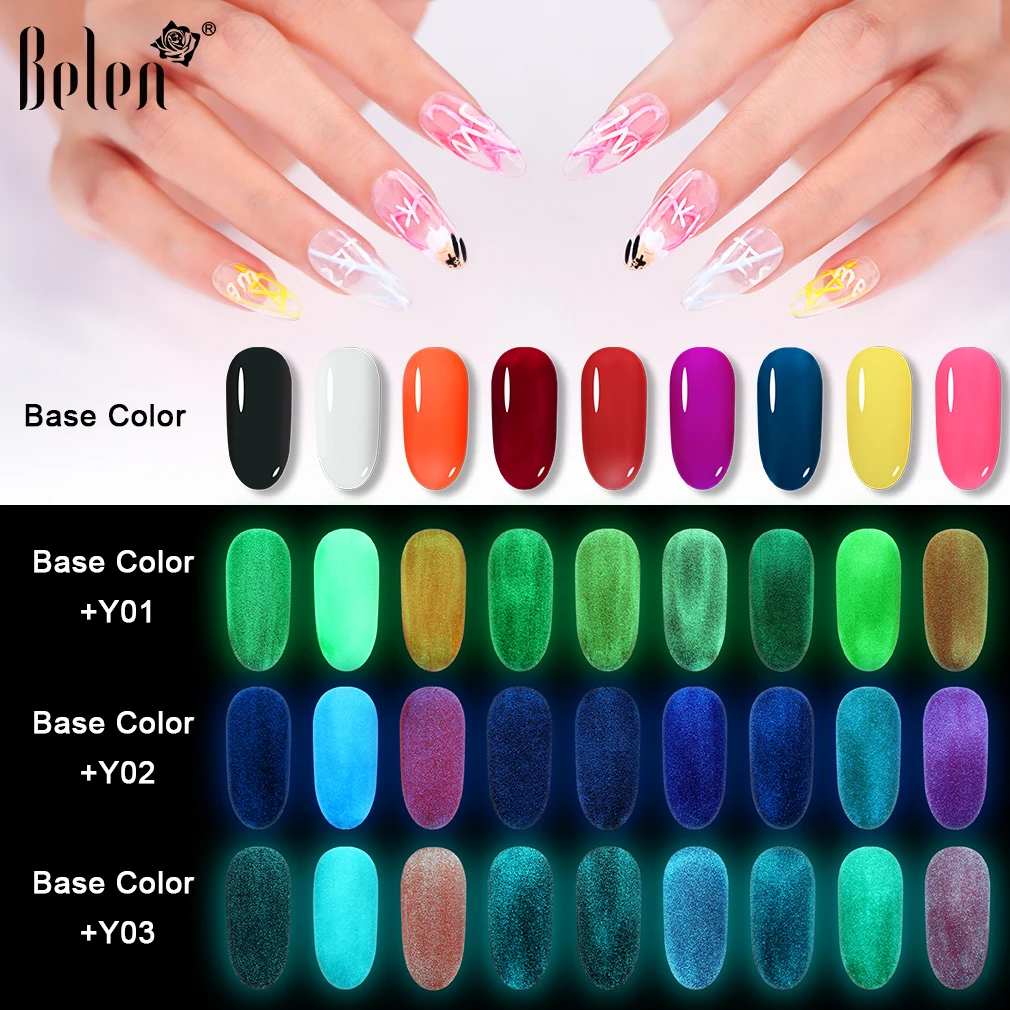 Belen ночной светящийся Гель лак замачиваемый УФ светодиодный для ногтей праймер