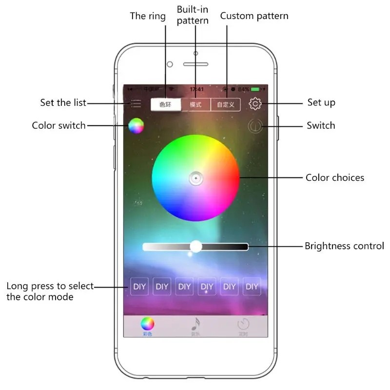 

4Pcs Car Underglow Flexible Strip LED APP Control RGB Decorative Atmosphere Lamp U90C