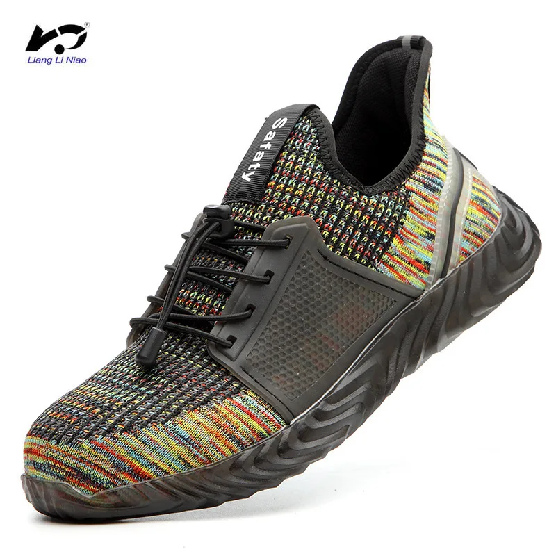 

Safety Work Shoes Boots For Men Steel Toe Cap Boots Anti-Smashing Protective Construction Safety Work Sneakers