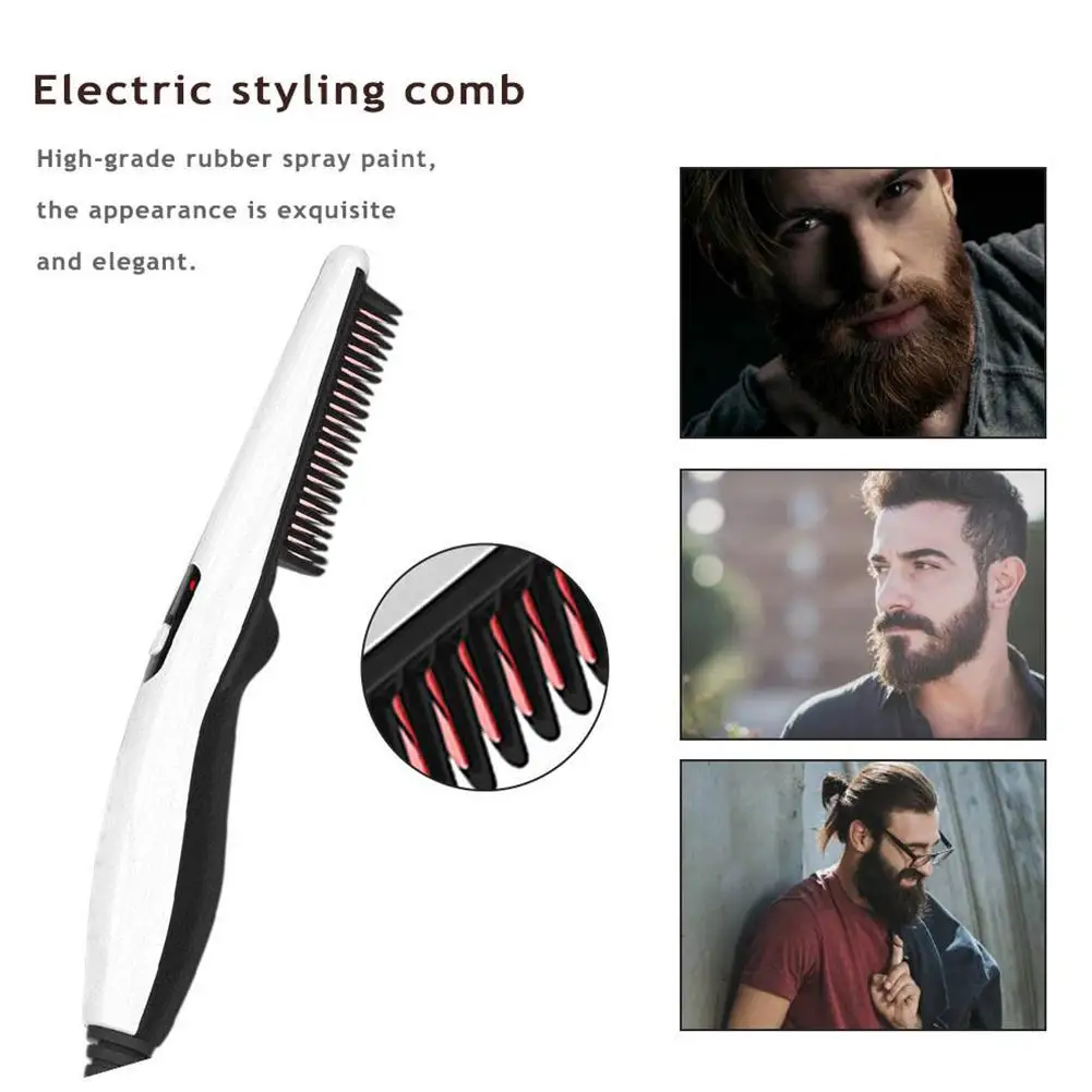 Мужской выпрямитель для бороды расческа выпрямления волос щетка мужчин