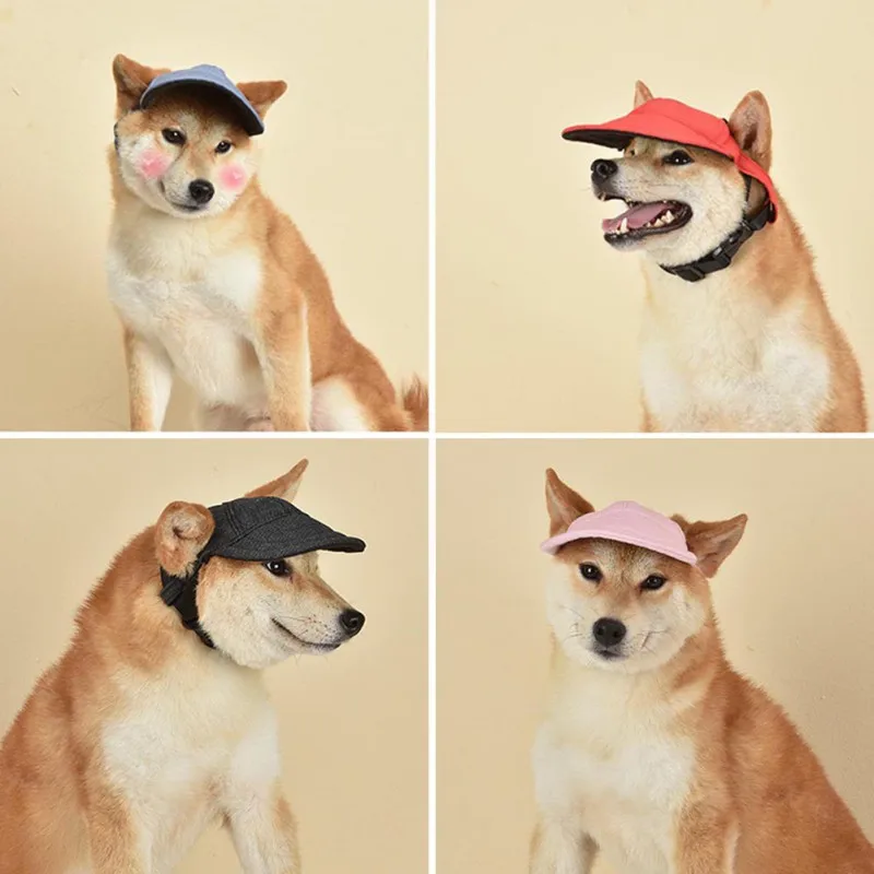 

Summer Dog Hat With Ear Holes Adjustable Baseball Cap Outdoor Pet Hat with Ear Holes Adjustable Baseball Cap Dropshipping