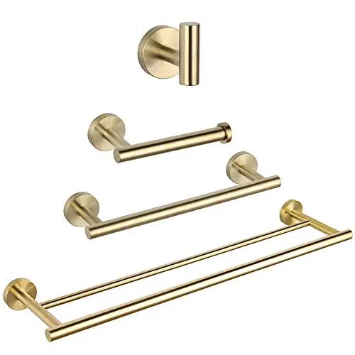 9-дюймовый держатель для полотенец матовый черный набор ванной комнаты 4 шт.