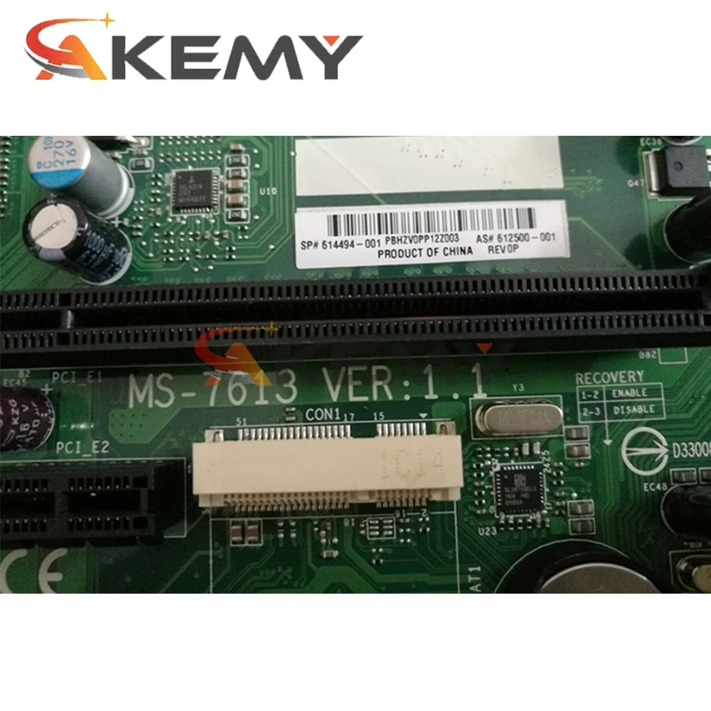 

Original For HP Pro 3130 7100 Desktop Motherboard 614494-001 612500-001 601312-001 MS-7613 V1.1 H57 Socket 1156 100% Tested