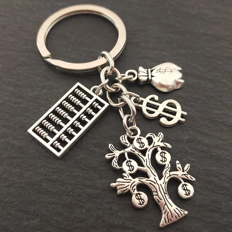Брелок для ключей с калькулятором модная цепочка подвеской в виде кошелька елки