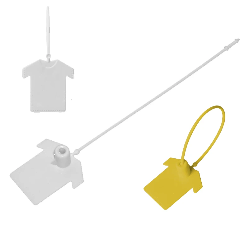 WONXEATH 100 шт. бирки для одежды на заказ пластиковые из ткани безопасности белые