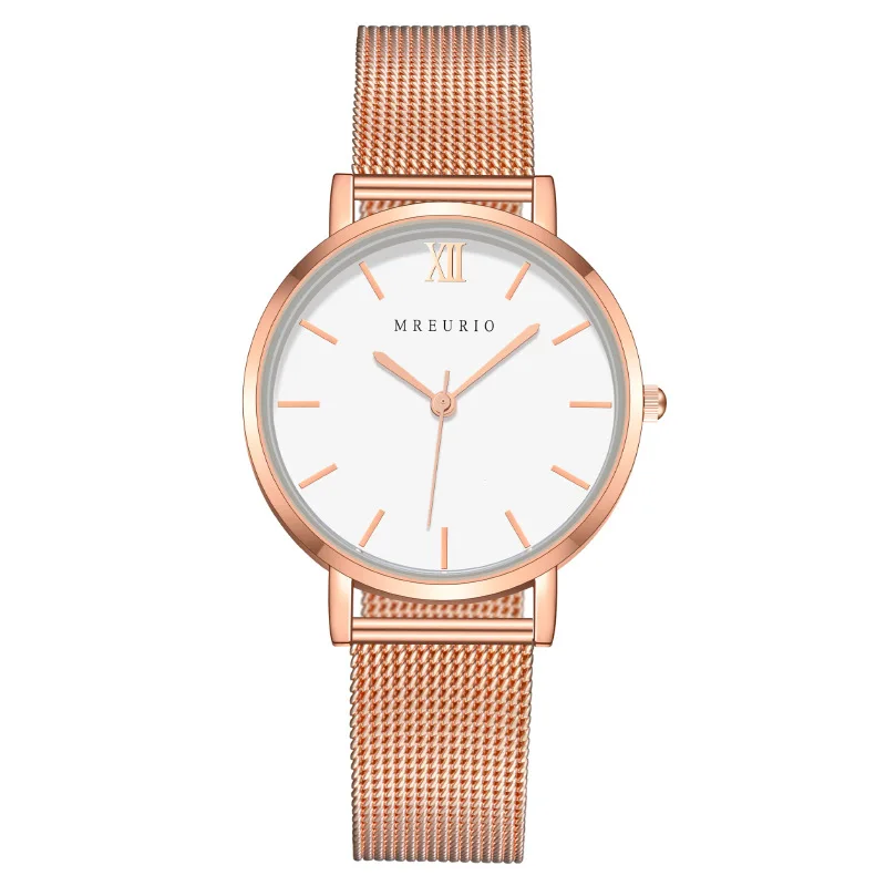 

MREURIO Women's Watch Roman Simple Men's Watch Stainless Steel Watch Mesh Belt Watch for Women Fashion Casual Quartz Watch Gifts