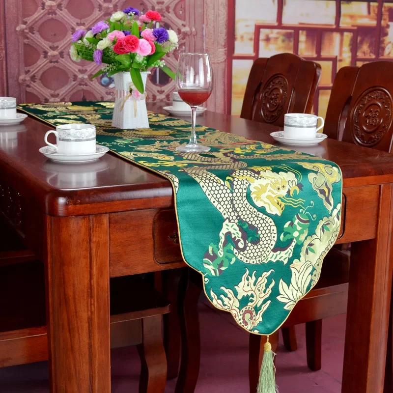 6 видов конструкций Китайские драконы украшения Настольная дорожка пыли