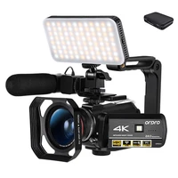 video camera 4k for blogger ordro ac3 ir night vision youtube vlogging digital camcorder professional with microphone led light