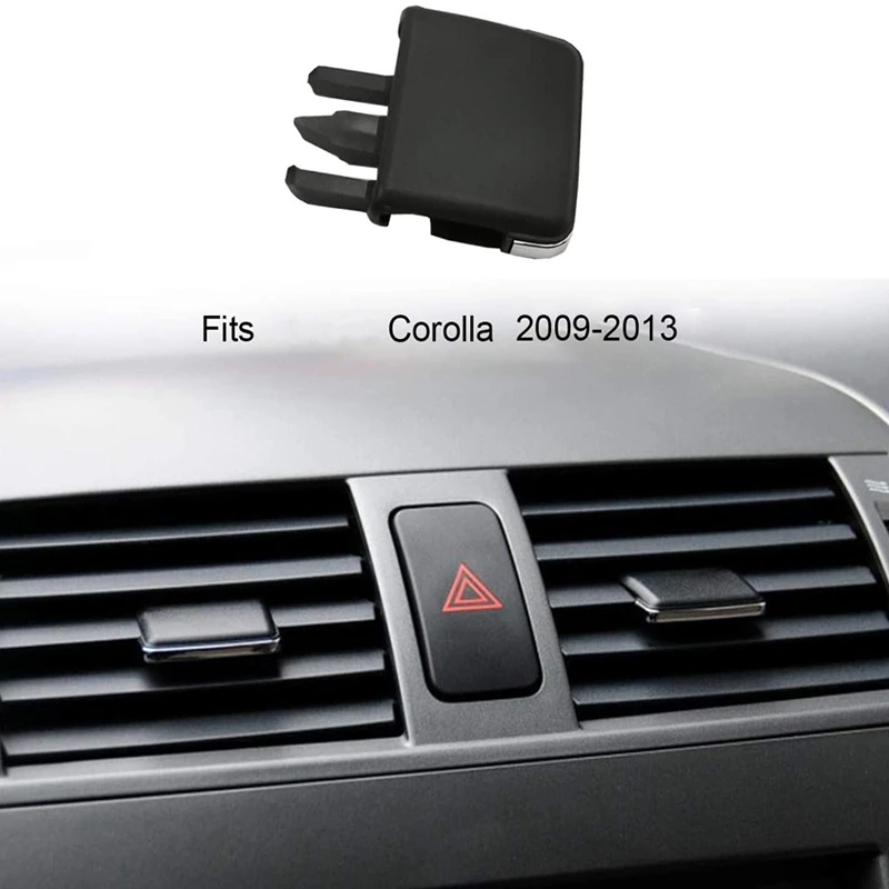 

2X Front Center Side Air Vent Outlet Tab Clips, AC Vent Adjustment Buckle Repair Kit for Toyota Corolla 2009-2013