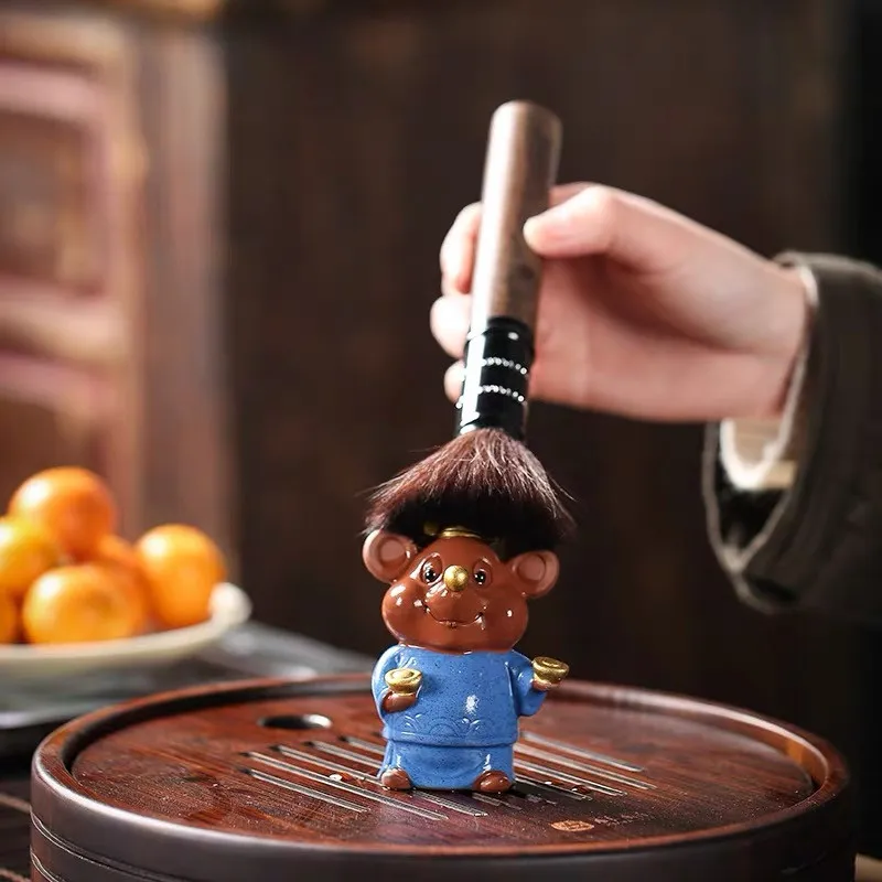 Пурпурная глина крыса чай украшения для чайного домика маленькая мышь сделай сам