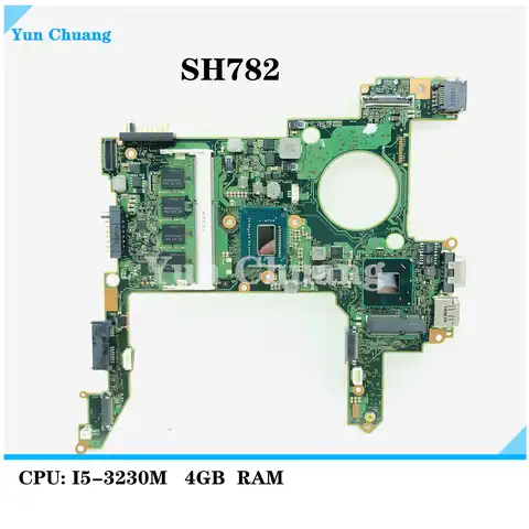 Материнская плата для ноутбука Fujitsu SH782 с процессором SH782 I5-3230M 4GB-RAM HM76, 100% полностью протестированная