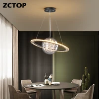 round glass led pendant lamps living dining table bedroom kitchen hotel villa foyer bar restaurant lamps lustre fixtures ac 110v