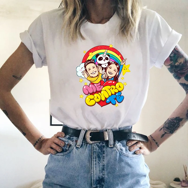 Me Contro Te/Футболка мужская и женская футболка детская Мягкий Летний топ с короткими