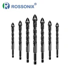 Набор сверл для плитки ROSSONIX, 7 шт., Шестигранная форма, твердый сплав, треугольный фарфор, камень, стекло, керамика, бетон, фреза