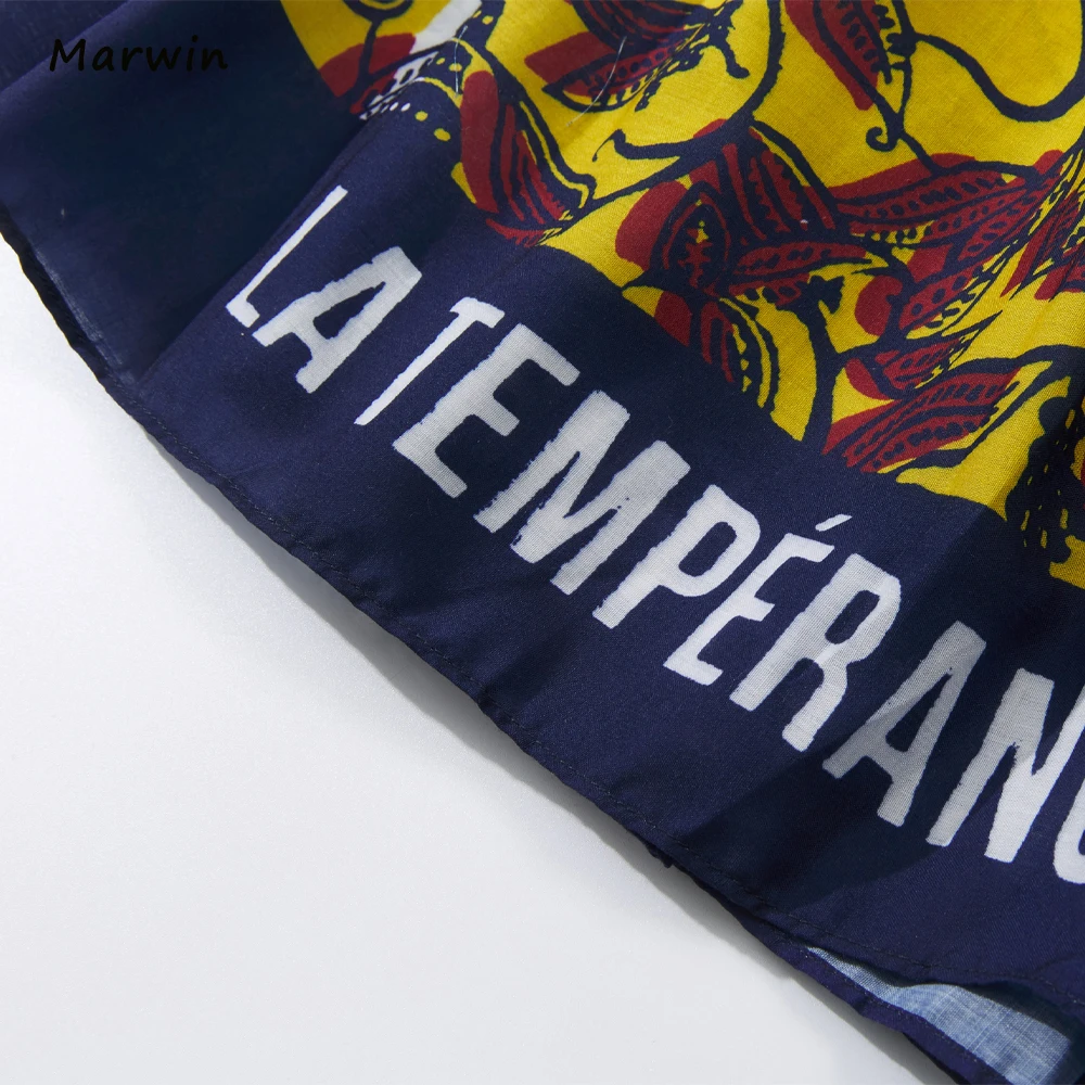 

Marwin&Friend Spring Summer Printing European Floral Pattern Empire Elastic Women A-Line 2pieces High Street Style Skirts