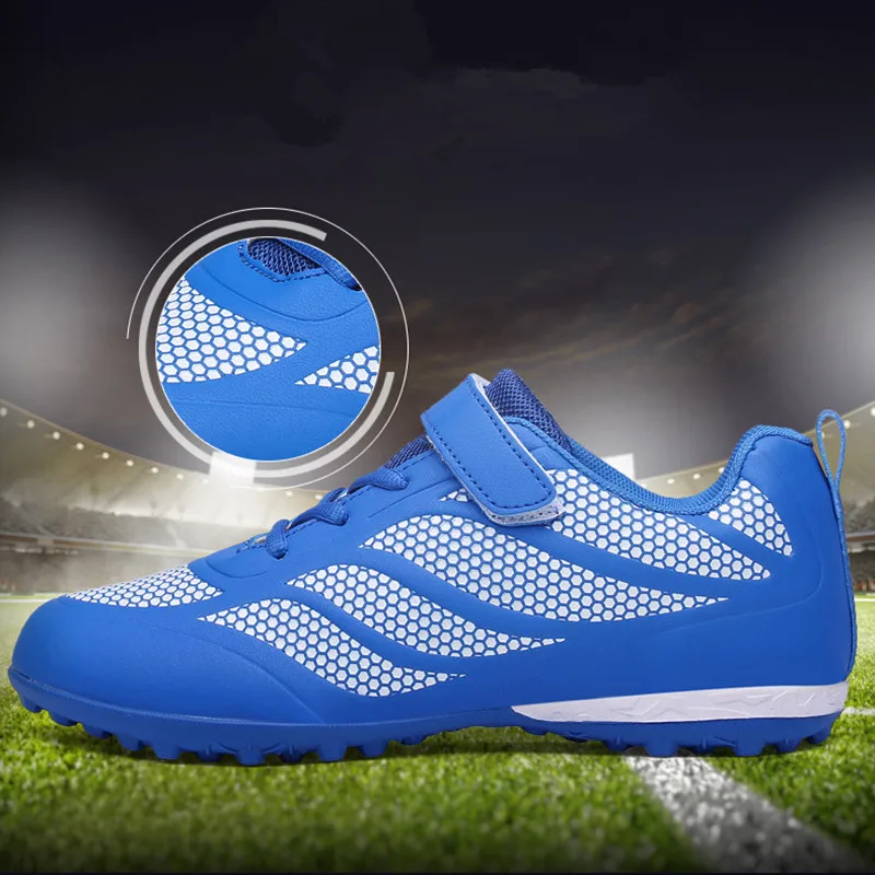 Детские футбольные бутсы для мальчиков и девочек новые кожаные кроссовки с