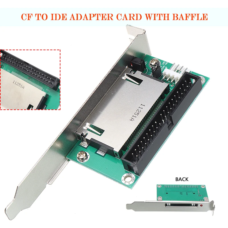 

Высококачественный переходник CF-IDE с низким энергопотреблением кронштейн PCI, задняя панель конвертеры адаптеры, компьютерные аксессуары