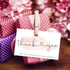 Карта благодарности за поддержку делопосылка Кетов, 30-дневная, розовая, эффективная визитная карточка ручной работы с любовью для продавцов
