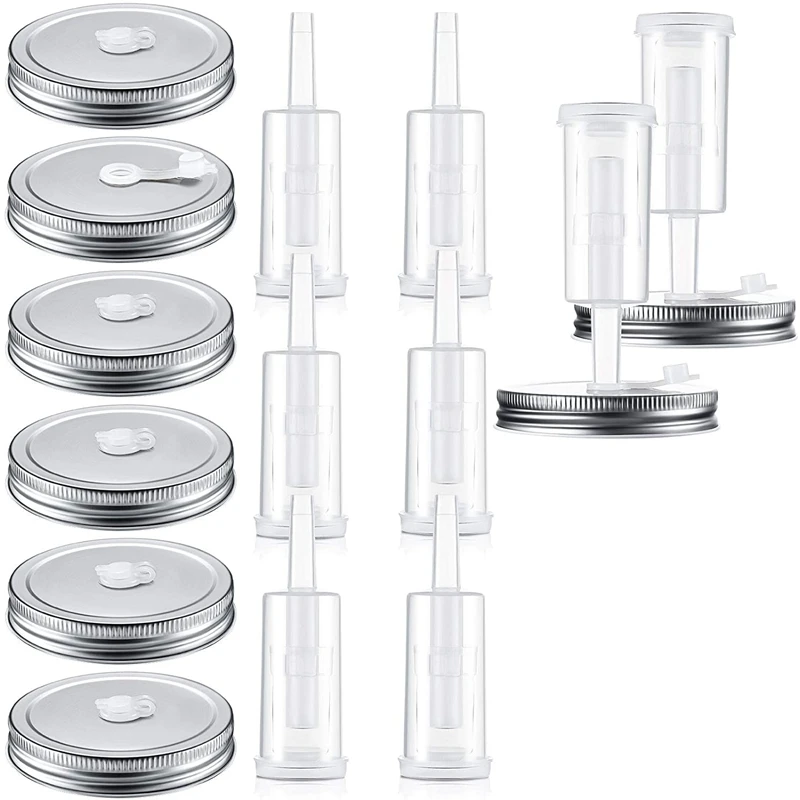 

Fermentation Kit for Wide Mouth Jar Wide Mouth Mason Canning Jar Fermenting Lids Airlocks for Vegetable Fruit Sauerkraut