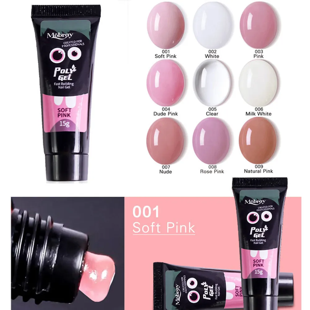 15 мл Быстрый Лак для ногтей УФ гель Стекловолокна Поли прочного пилка с