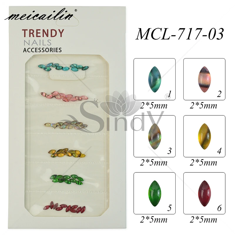 60 шт. японские украшения для ногтевого дизайна 3D нарезка хлопья смешанные цвета