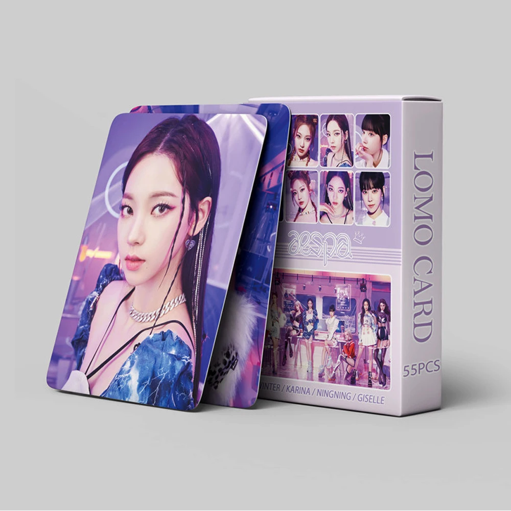 55 шт./компл. Kpop Aespa SAVAGE WINTER NINGNING Lomo Cards новый альбом Idol веер подарки Фотокарта