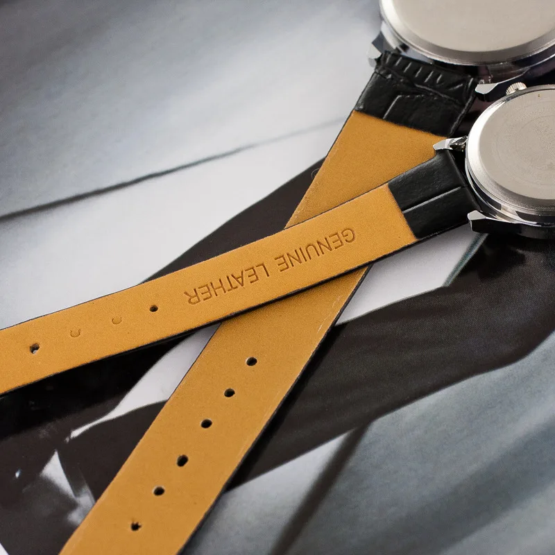 Водонепроницаемые парные часы FGHGF с кожаным ремешком минималистичные мужские