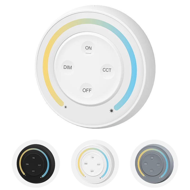 

Milight Led CCT Strip Controller Wall Touch Panel 2.4G RF Wireless Remote AAA*2 Battery Power NW CW CCT Strip Controller