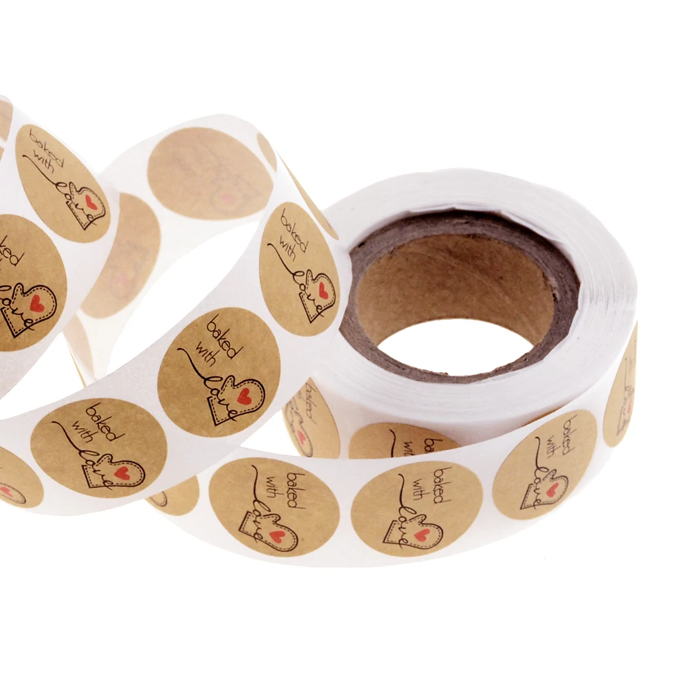 500 шт./рулон бирки для рождественских подарков счастливые праздники запеченные