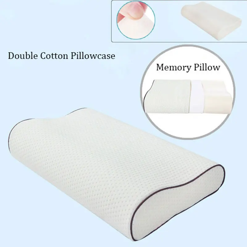 EJSPACE Подушка с эффектом памяти твердой наволочкой для взрослых защита шеи