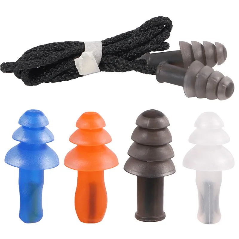 Спиральные водонепроницаемые затычки для ушей сна путешествий учебы