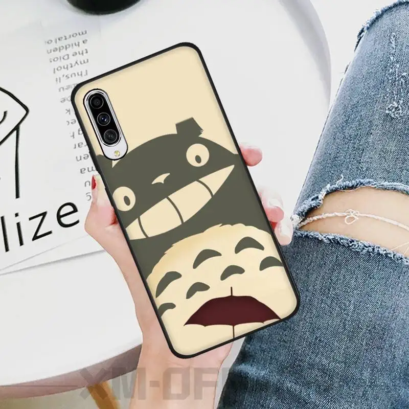 

Cartoon Happy Totoro Phone Case For Samsung Galaxy A20 A40 A50 A70 Note 8 9 10 Tpu Cases Cover For Samsung Galaxy A20 Case