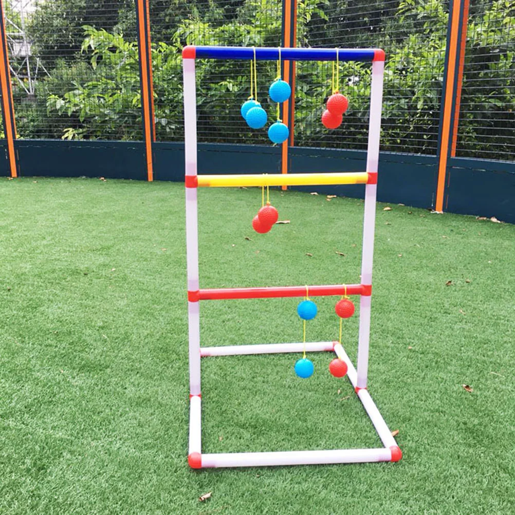 

1 Set Simple Ladder Toss Game Toss Game Playing Frame and Kit for Indoor Outdoor Kids Fun