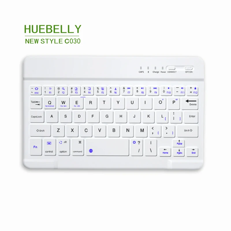 HUEBELLY C030 Беспроводная клавиатура для планшета Ipad Huawei Xiaomi Iphone Air 3 4 5 6 светодиодная