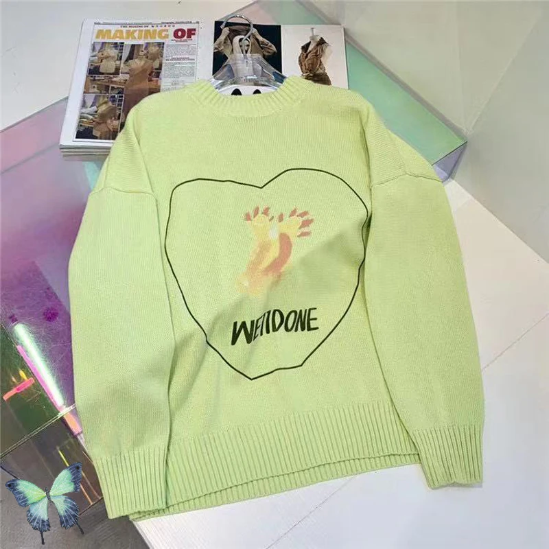 

Purple Green Men Women Welldone We11done Sweaters