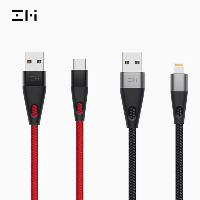 ZMI MFi сертифицированный кабель освещения 3 A быстрая зарядка usb type C Премиум нейлон PP плетеный рукав кабель для iphone AL706