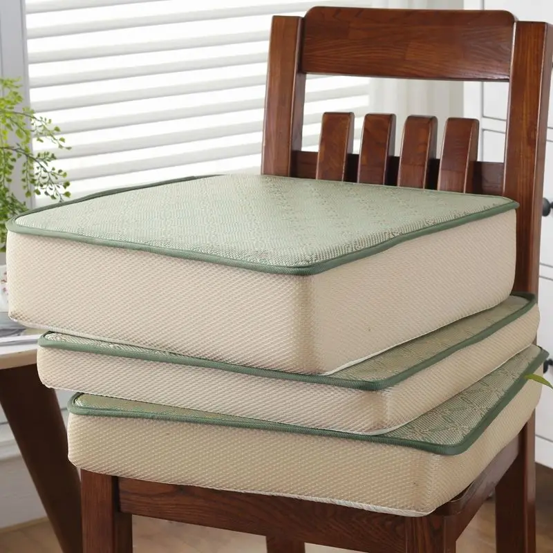 Rattan Mat Anti-Slip Seat Cushion Floor Pad Bedroom Dining Square Chair Ice Silk Pillows Car Heightening Tatami | Дом и сад