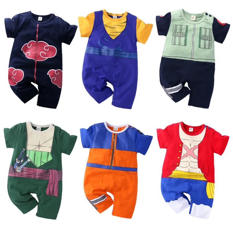 

Bodysuits Summer Cartoon Boy Short Sleeve Romper Baby Cosplay Creeper
