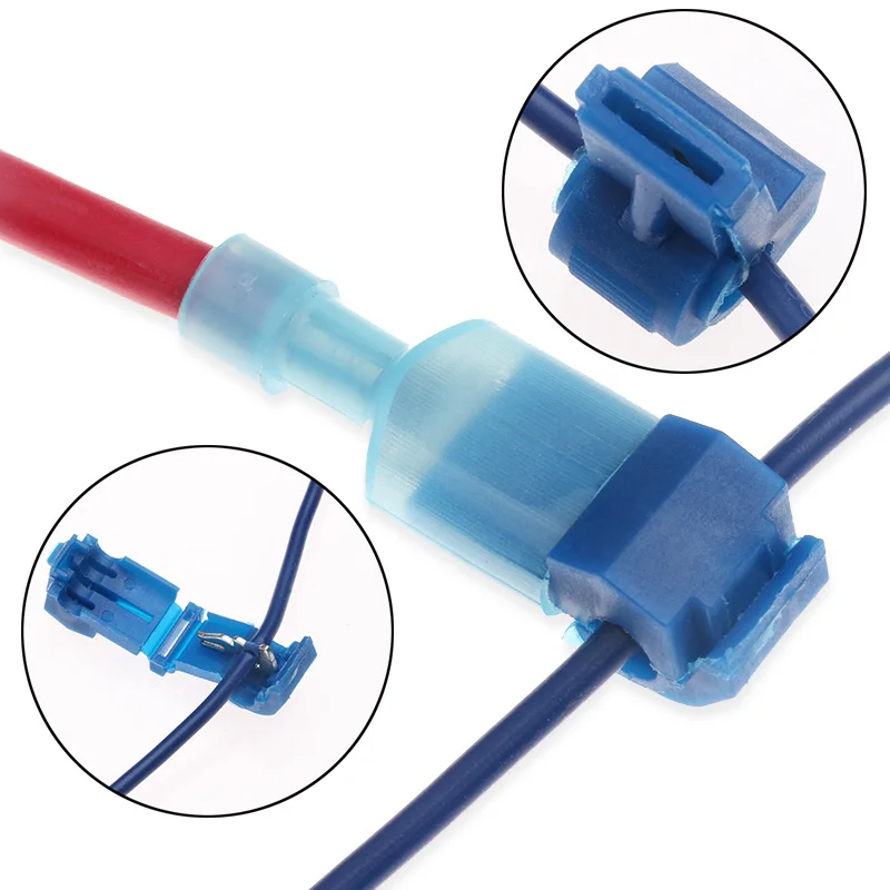 10Pcs Blue 10 Вт, 30 Вт, 80 шт. Scotch Lock Электрический кабель Разъемы быстрого фиксатор соединения проводов на терминалы обжимные клещи для 0,5-4.0mm2 - Цвет: 10Pcs Blue