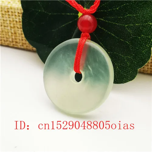 Ожерелье с подвеской из натурального нефрита Пончик модные очаровательные