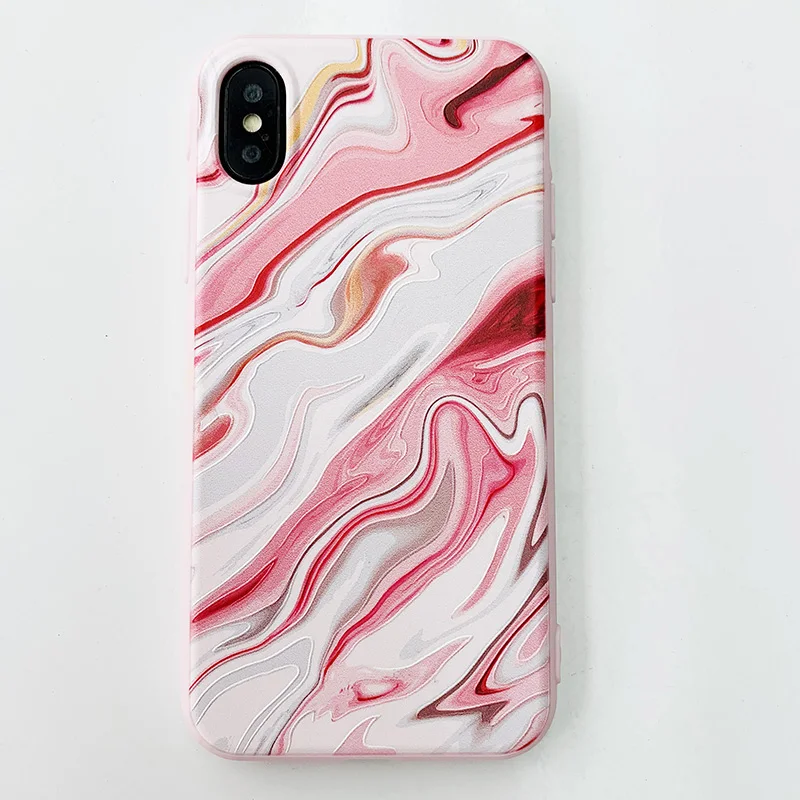Мраморная Текстура силиконовый чехол s для iphone 11Pro Max 6 6S 7 8 Plus абстрактные линии матовый Мягкий ТПУ чехол для iphone X XR XS MAX чехол s - Цвет: 5