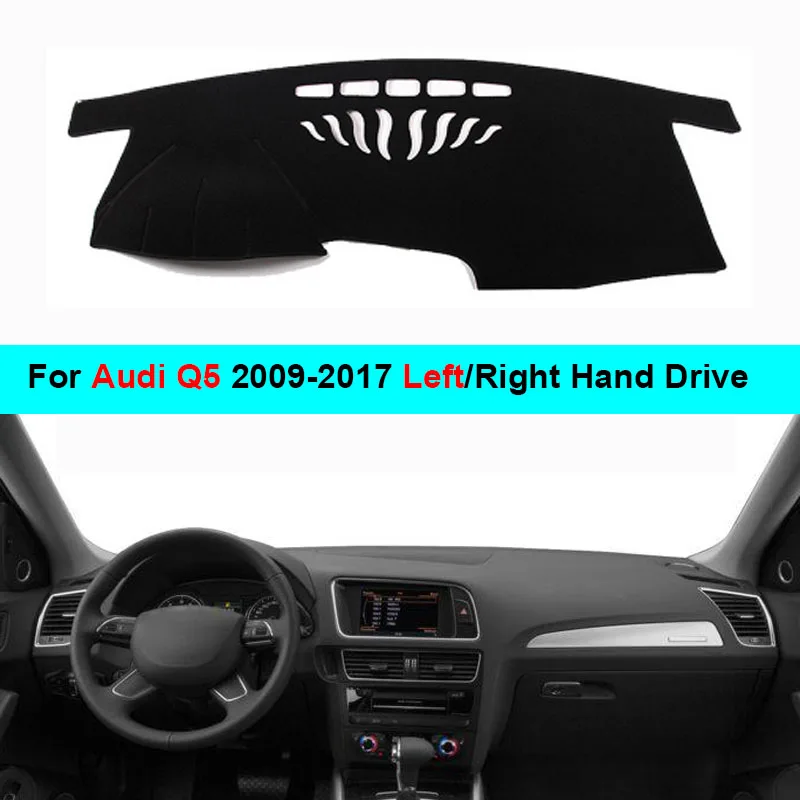 

2 Layers Car Auto Dashboard Cover Carpet Cape For Audi Q5 8R 2009 - 2017 LHD RHD Rug Dash Mat Dashboard Pad Anti-UV 2016 2015