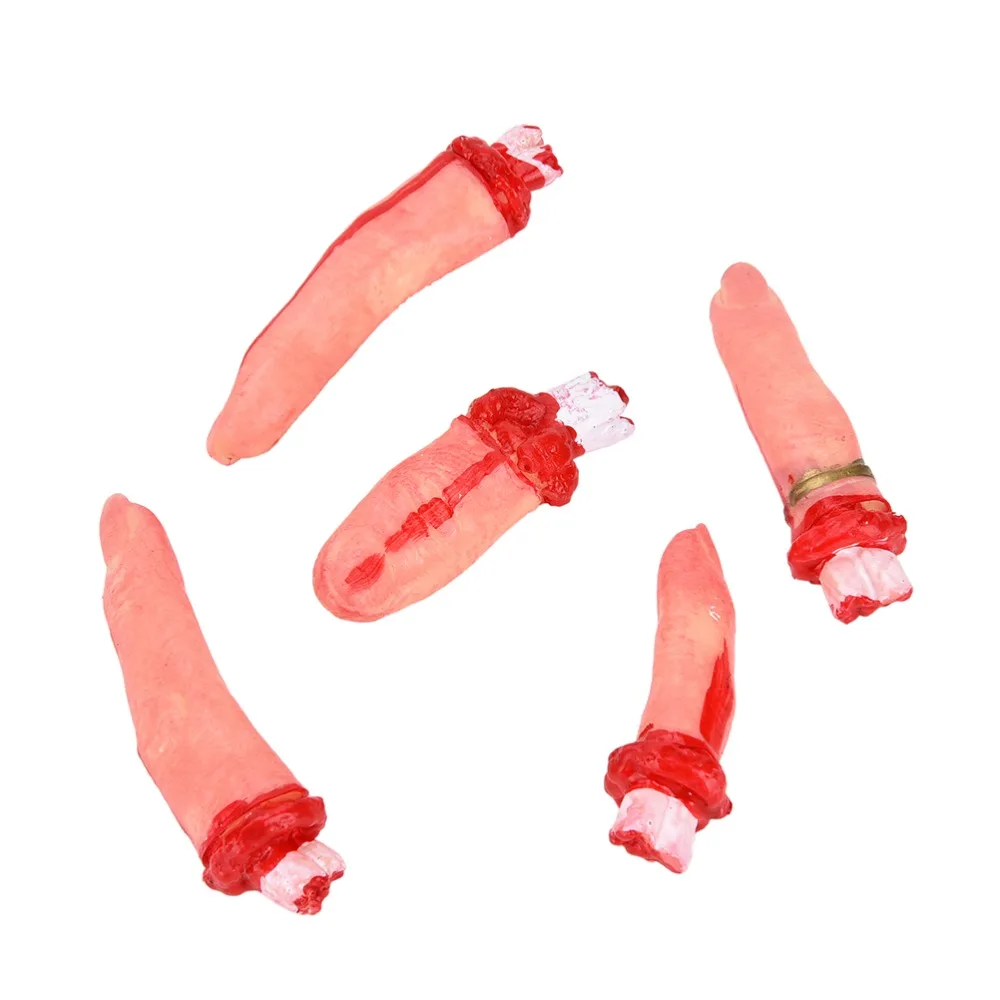 5 шт. одна рука ужасные отрубленные пальцы Хэллоуин опора кровянистые отбивные